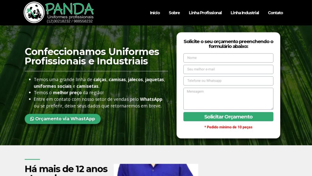 panda uniformes